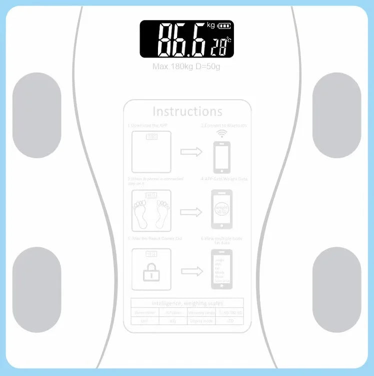 AEHOMEC Body Fat Scale Smart Wireless Digital Bathroom Scale With App Bluetooth