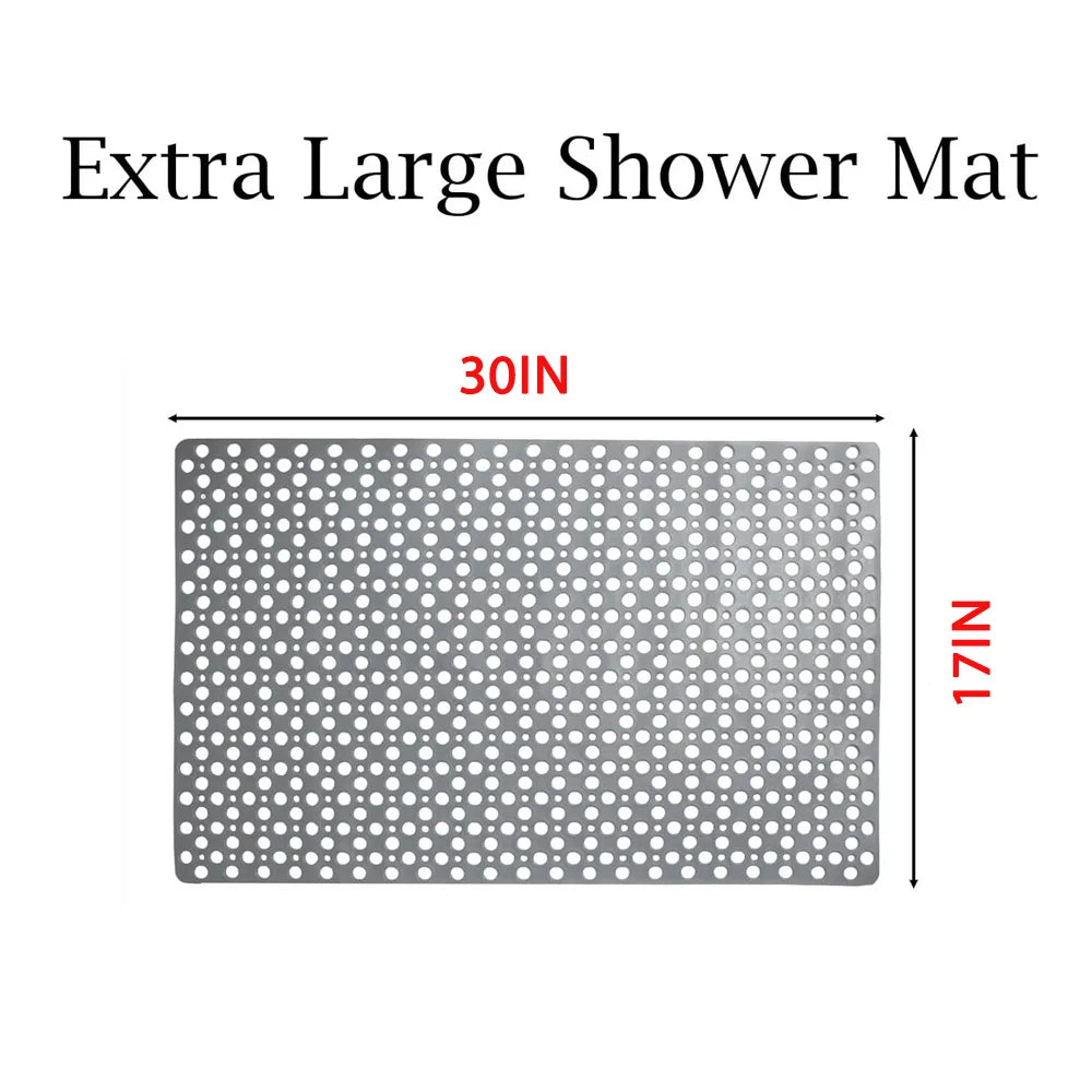 Extra Large Non Slip Shower Mat For Inside Shower Anti Skid Bath Mat With Suction Cups Fast Dry Safe For Kids Elderly
