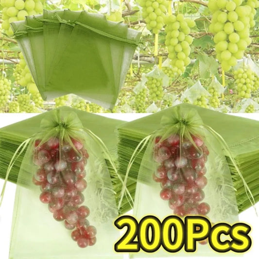 Reusable Fruit Insect Proof Drawstring Bags for Fruit Trees