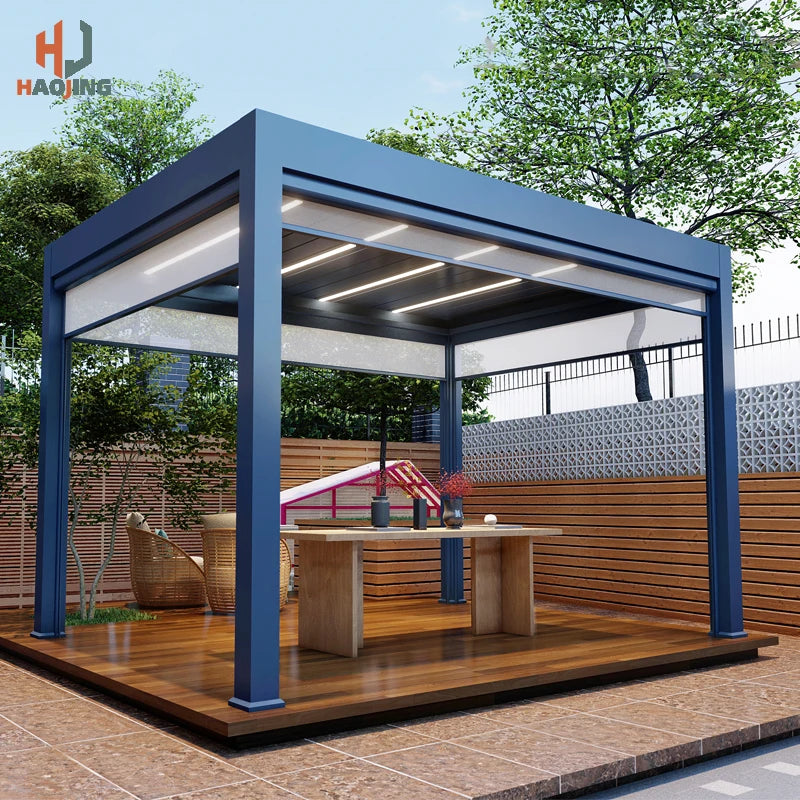 Aluminum Bioclimatic Louvred Pergola Outdoor Garden Balcony