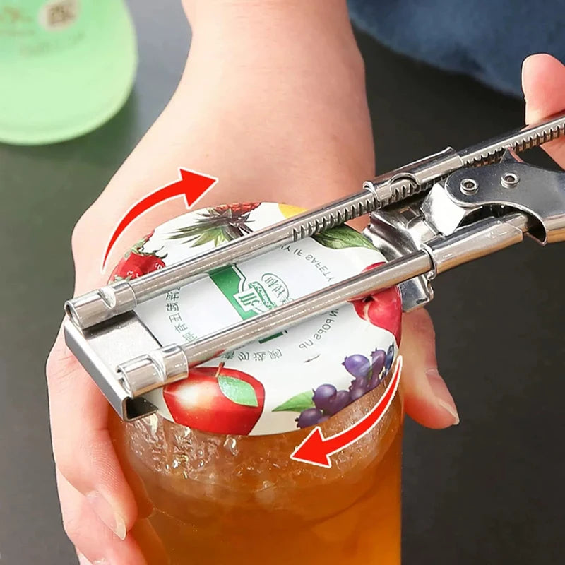 Stainless Steel Adjustable Multifunction Bottle And Can Opener Kitchen Tool