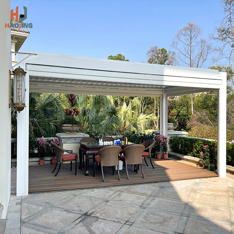 Aluminum Bioclimatic Louvred Pergola Outdoor Garden Balcony