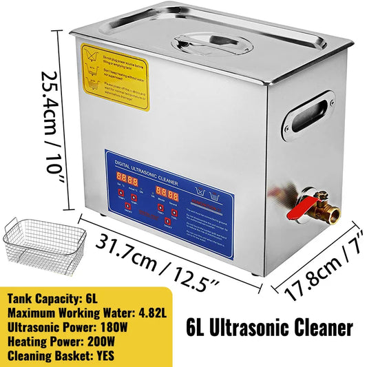 SucceBuy 1.3L 2L 3L 6L 10L 15L 22L 30L Ultrasonic Cleaner Lave-Dishes Portable Washing Machine Ultrasound Home Clean Appliances