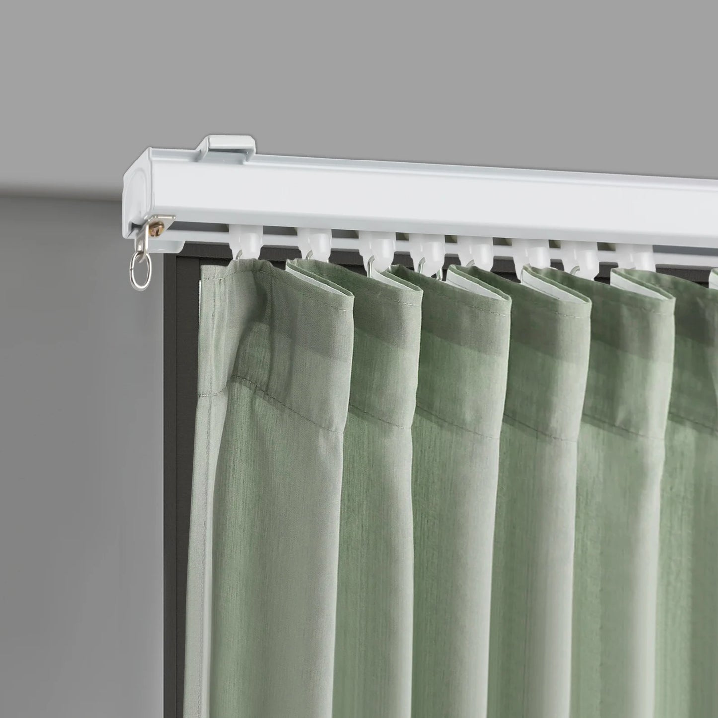 NONECN Length Adjustable Curtain Track Ceiling Mount Aluminum Rail