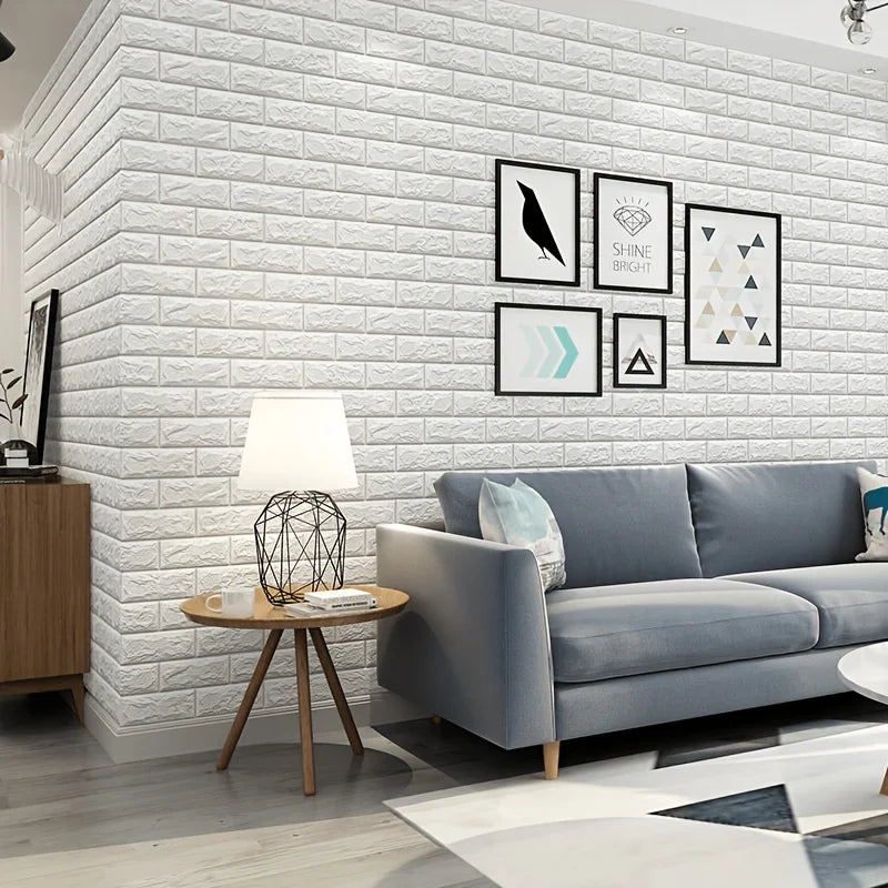 20pcs 3D Wall Tile Stickers - Self-Adhesive Waterproof Foam Peel-Cut For Kitchen Bathroom Decor | 24-hour Shipping