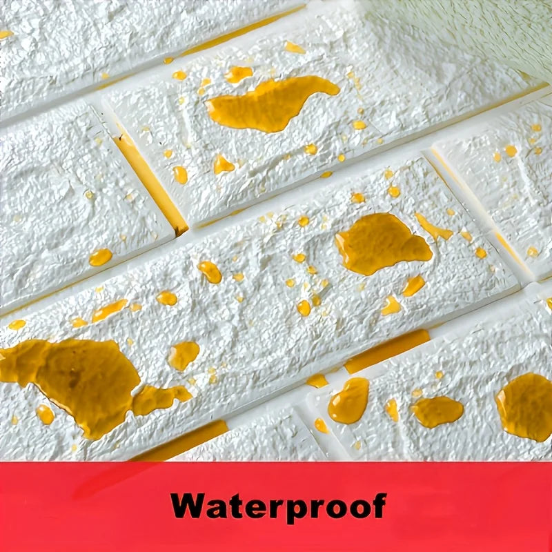 20pcs 3D Wall Tile Stickers - Self-Adhesive Waterproof Foam Peel-Cut For Kitchen Bathroom Decor | 24-hour Shipping