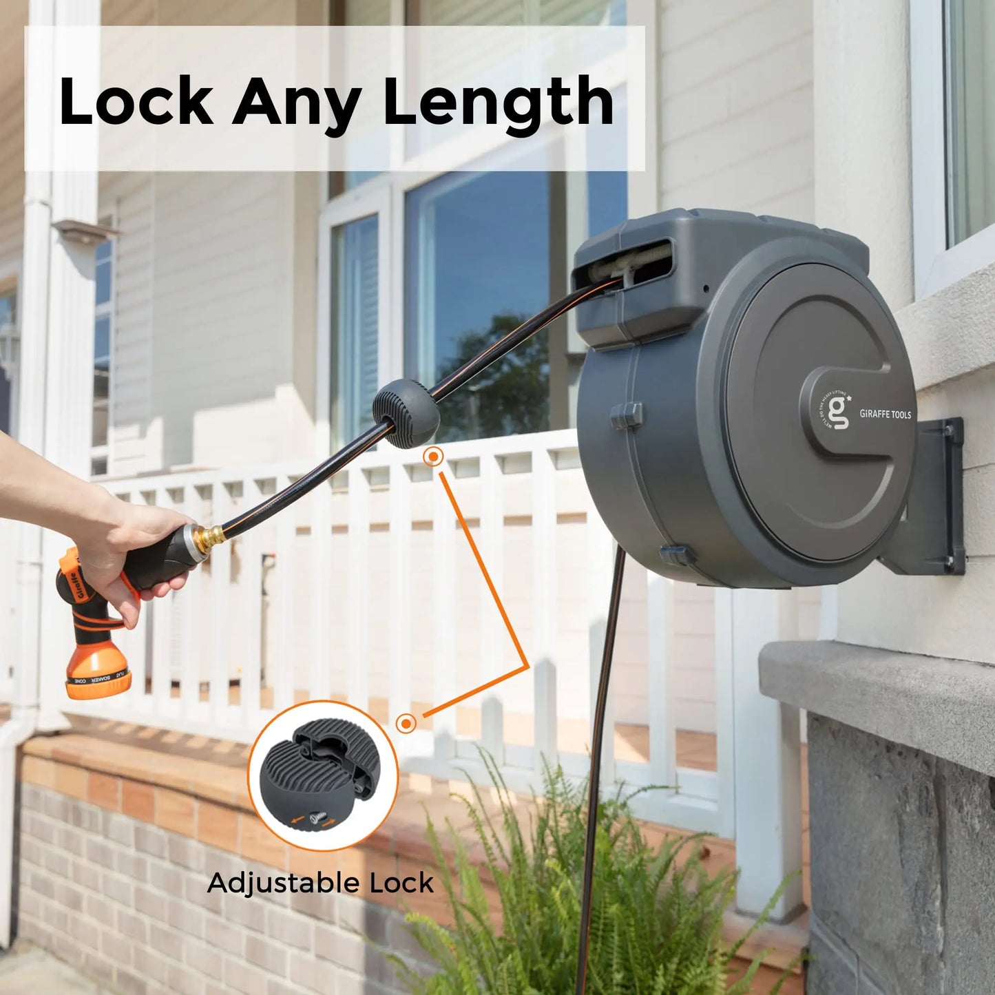Giraffe Tools AW40 Retractable Hose Reel Wall Mount