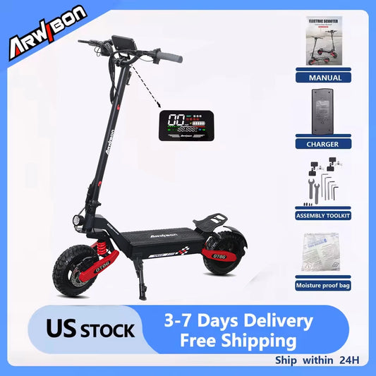 Arwibon GT06 1200W Foldable EScooter For Adults All Terrain