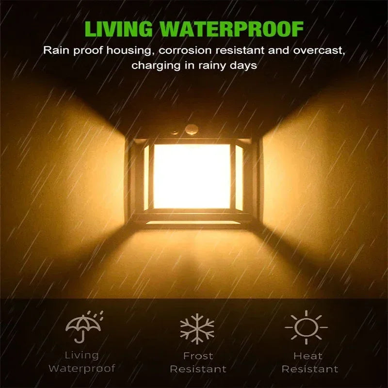 Super-Cheese Solar Powered Outdoor Wall Light With Motion Sensor
