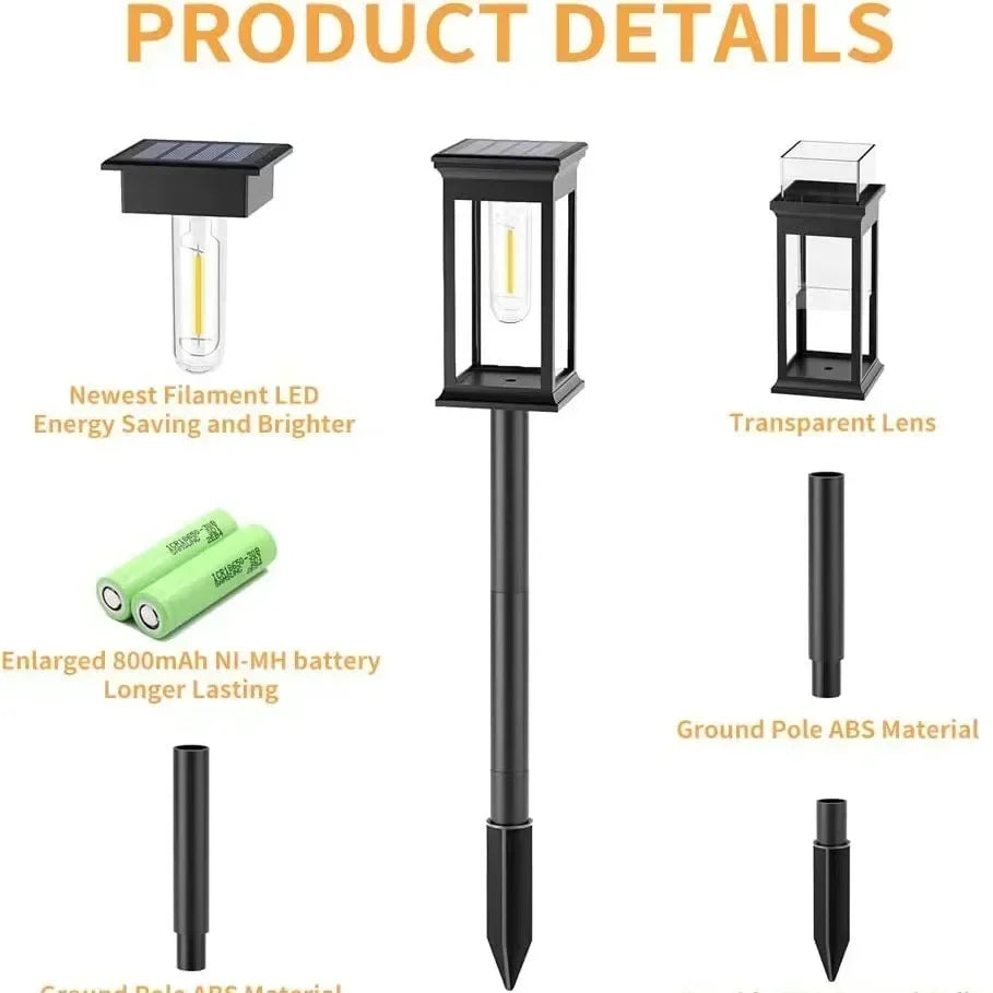 Waterproof LED Solar Lights For Garden Driveway Auto On Off