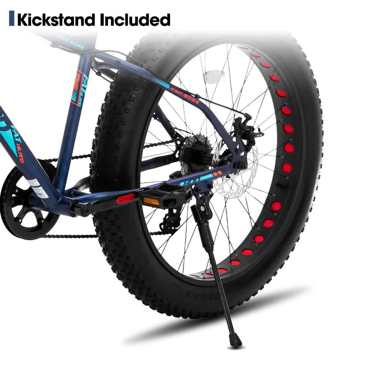 Hiland Kids Fat Tire Mountain Bike Shimano 7Speed Disc Brakes