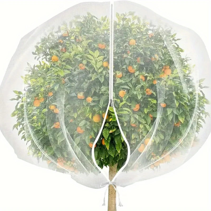 Fruit Tree Netting Covers With Zipper And Drawstring Closure