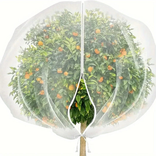 Fruit Tree Netting Covers With Zipper And Drawstring Closure