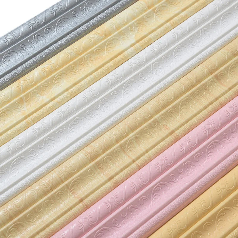 Self Adhesive Foam Molding Trim Wallpaper Border 3D Decorative Wall Lines