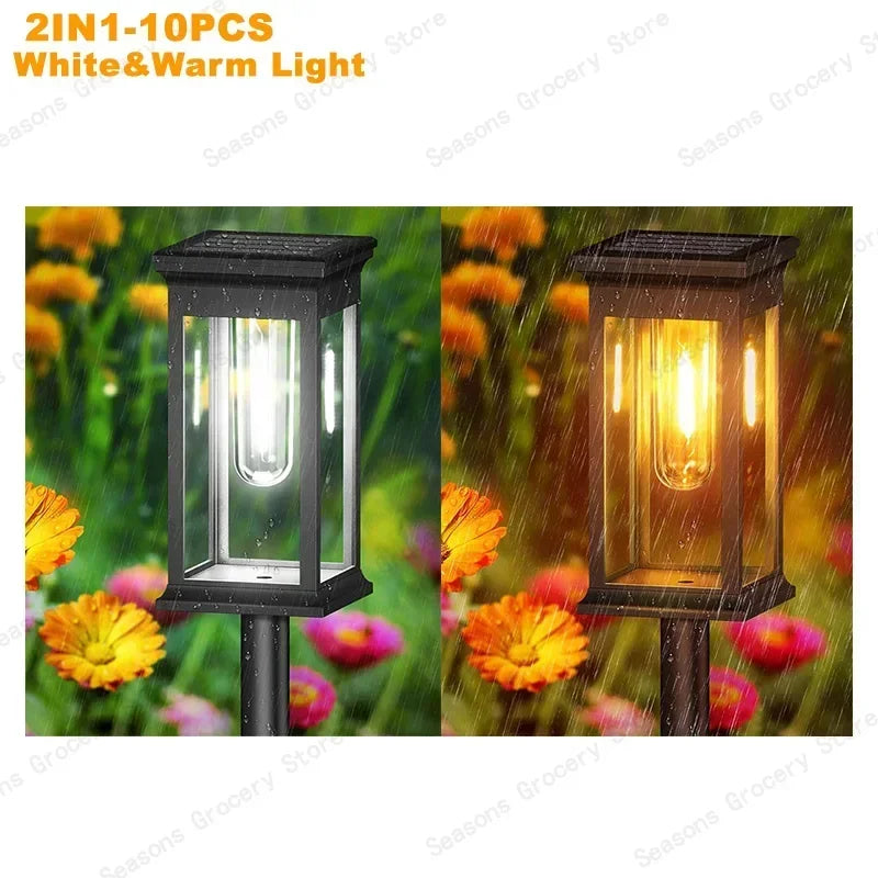 Waterproof LED Solar Lights For Garden Driveway Auto On Off