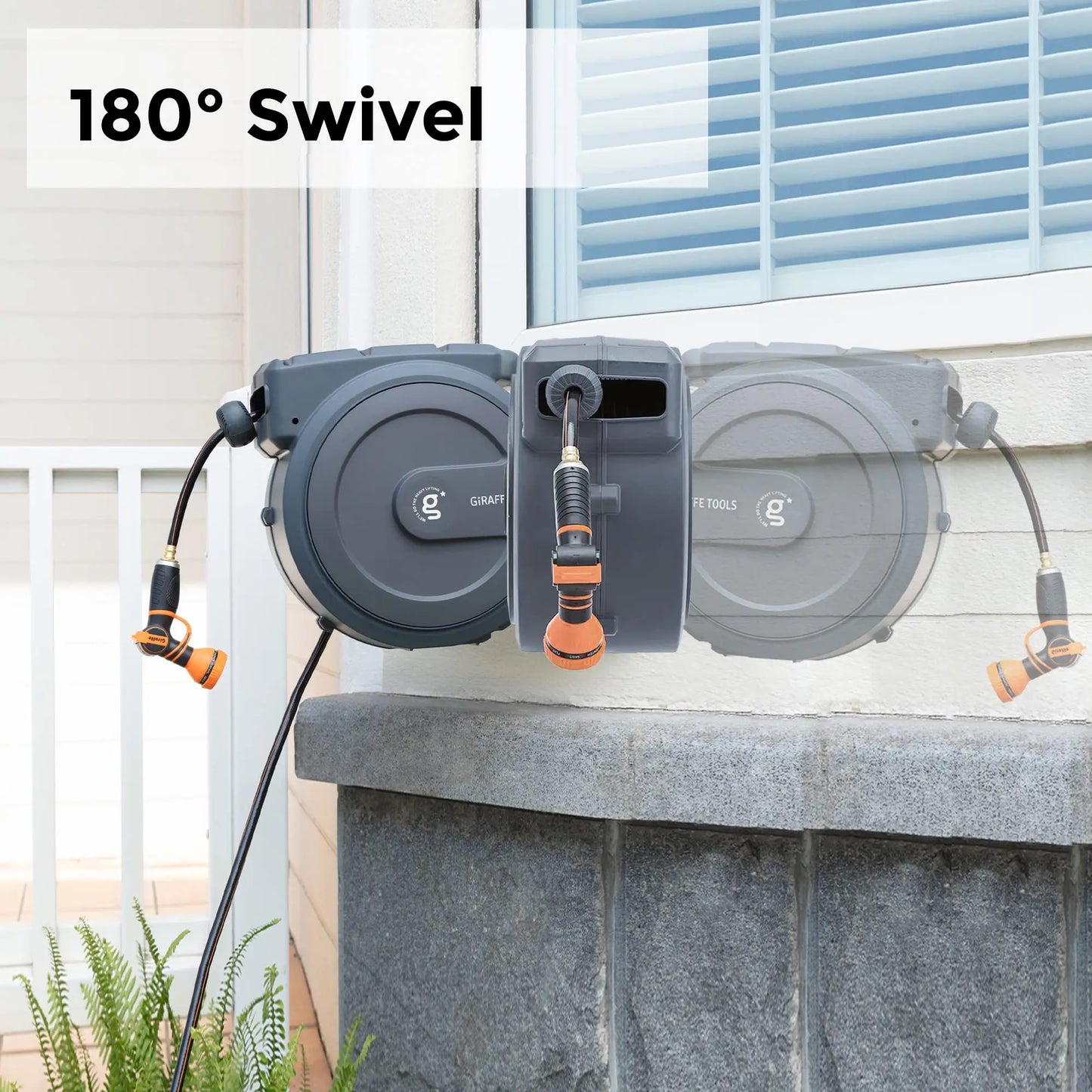 Giraffe Tools AW40 Retractable Hose Reel Wall Mount