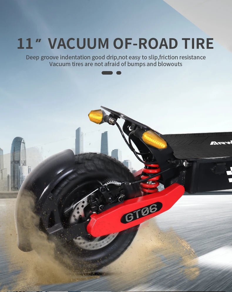 Arwibon GT06 1200W Foldable EScooter For Adults All Terrain