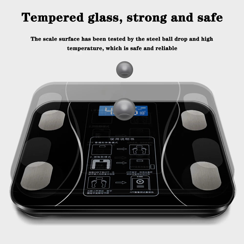 AEHOMEC Body Fat Scale Smart Wireless Digital Bathroom Scale With App Bluetooth