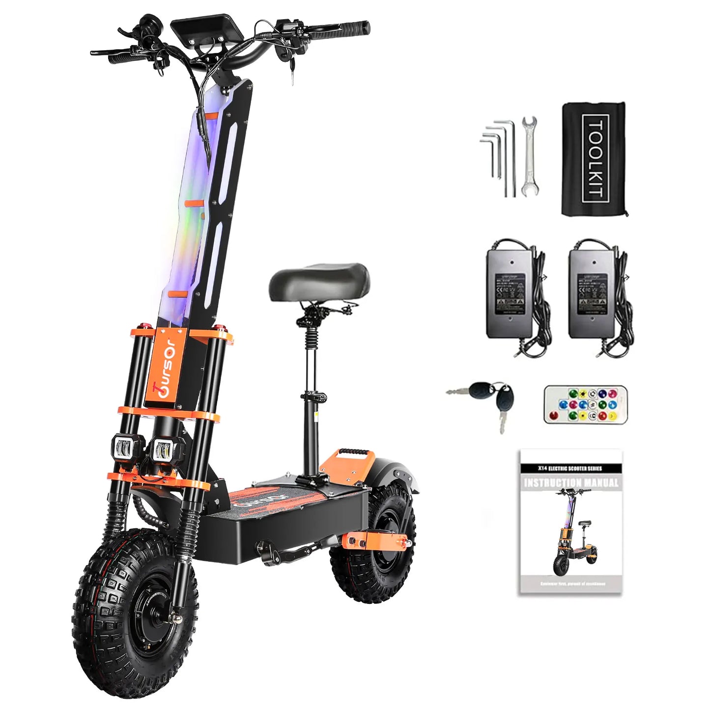 X8P 8000W Dual Motor Electric Scooter 60V 38.4Ah Off Road