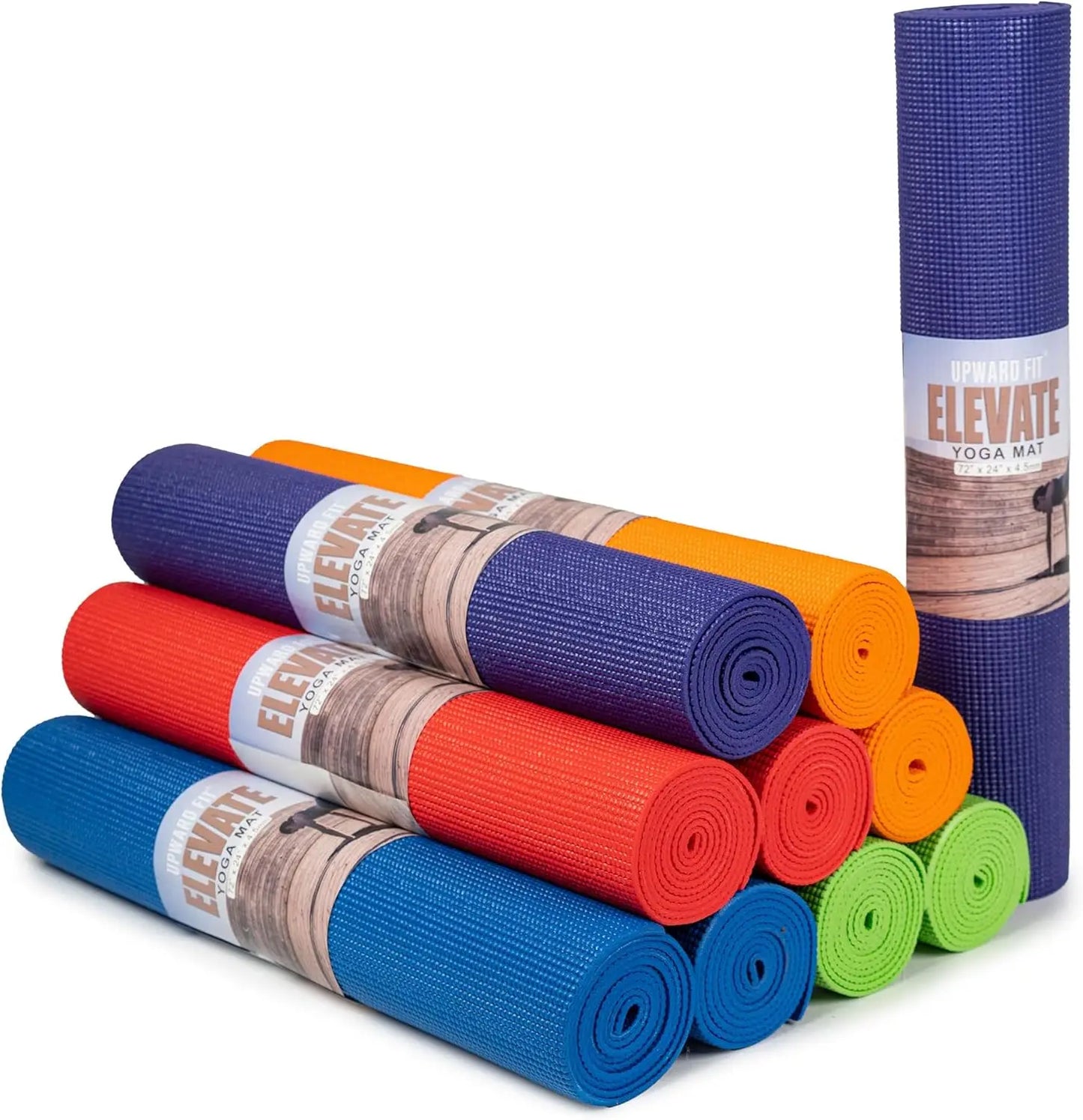 Yoga Mats Bulk Pack 10 Non Slip Easy Clean For Schools And Studios