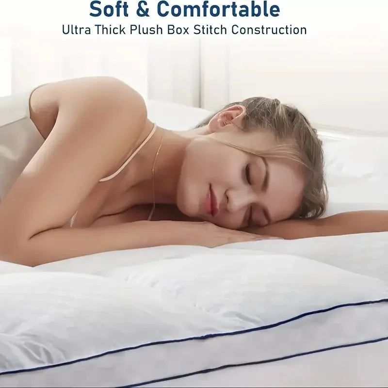HGETVECN Extra Thick Mattress Topper 1000Gsm Cooling Breathable Machine Washable