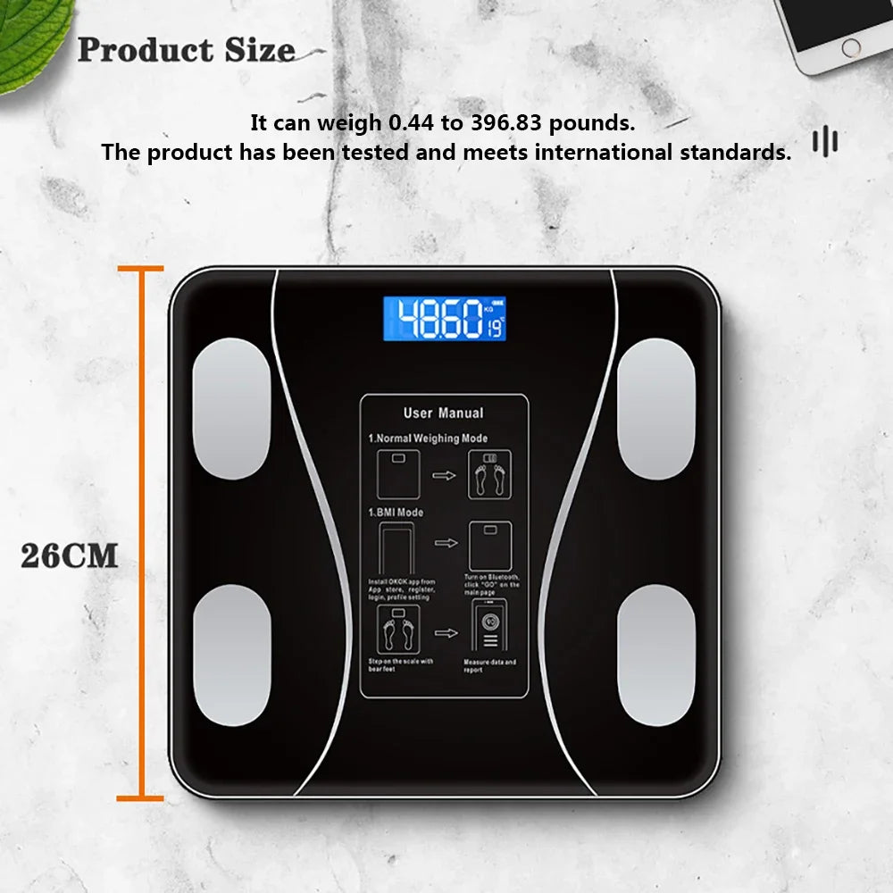 AEHOMEC Body Fat Scale Smart Wireless Digital Bathroom Scale With App Bluetooth