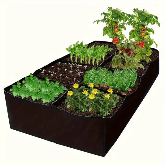Garden Bed Grow Bags 8 Grids Breathable Planter Raised Beds