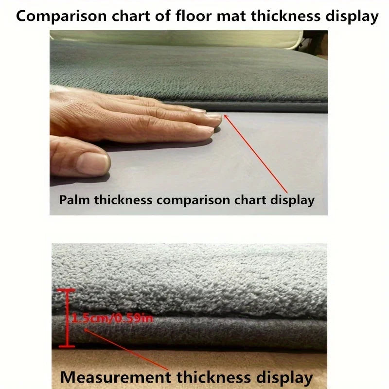 NONECN U Shaped Toilet Mat Memory Foam Bath Anti Skid