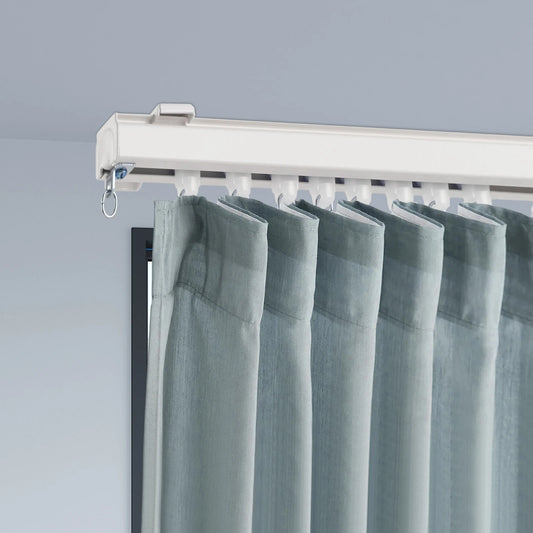 NONECN Length Adjustable Curtain Track Ceiling Mount Aluminum Rail