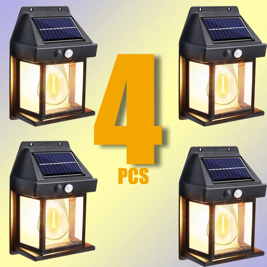 Super-Cheese Solar Powered Outdoor Wall Light With Motion Sensor