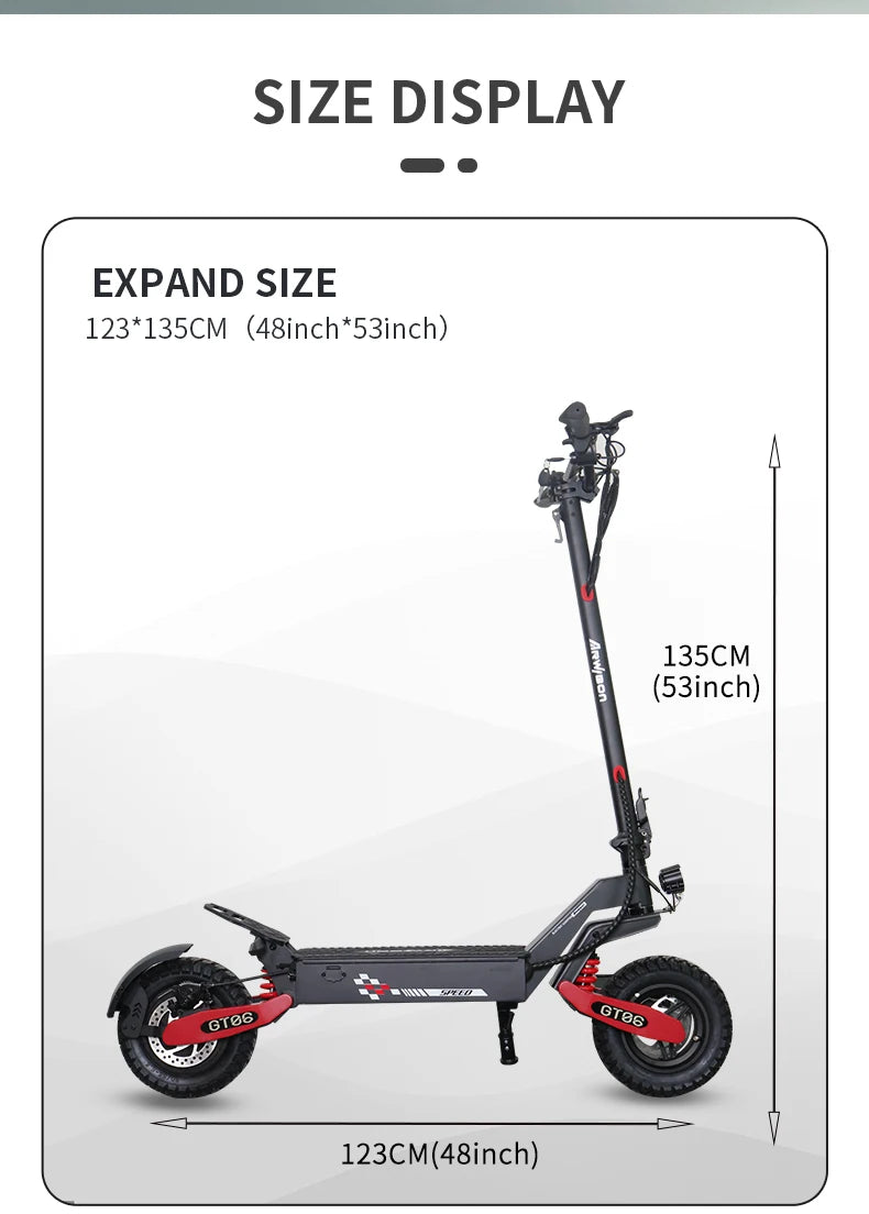 Arwibon GT06 1200W Foldable EScooter For Adults All Terrain