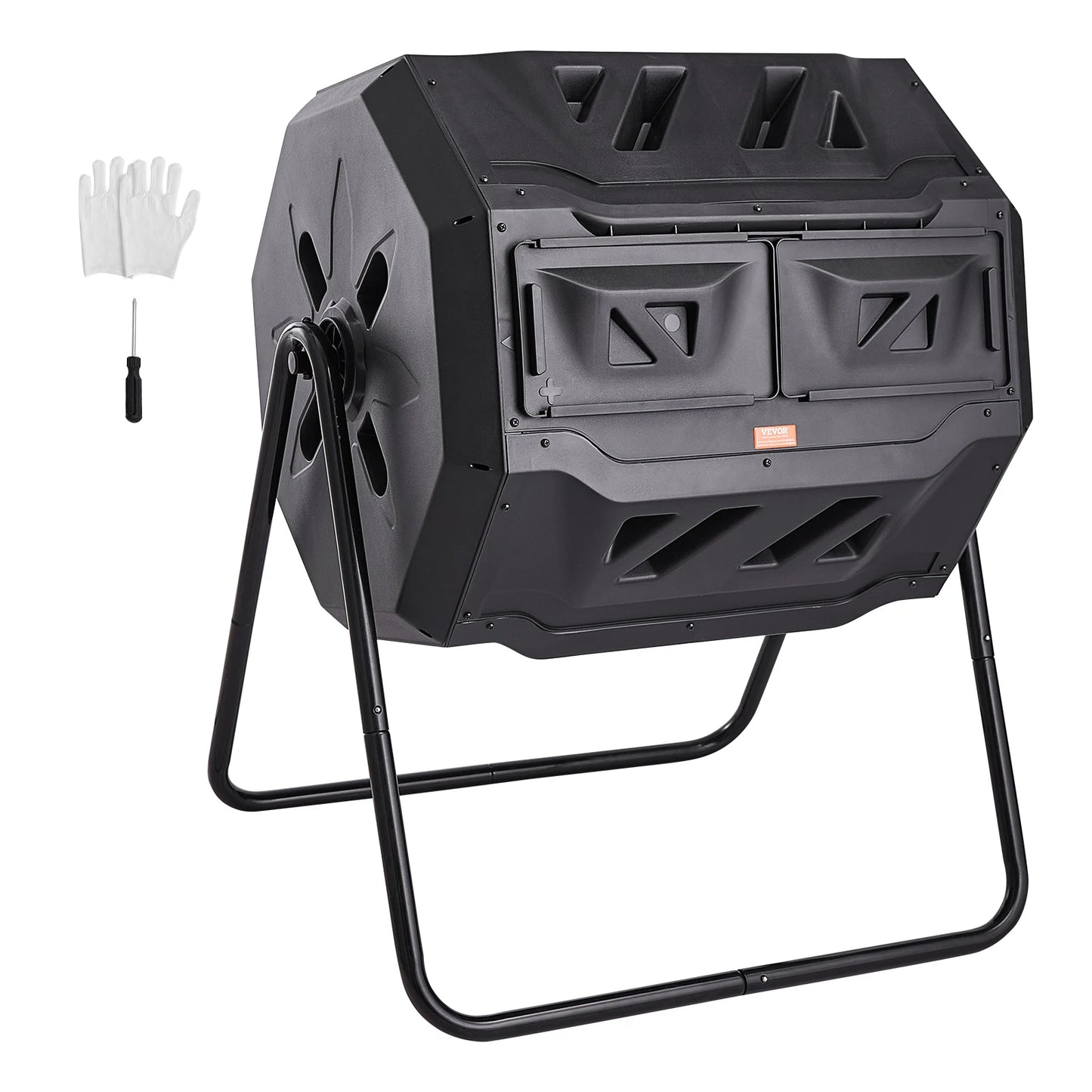 Compost Bin Dual Chamber Tumbling Composter