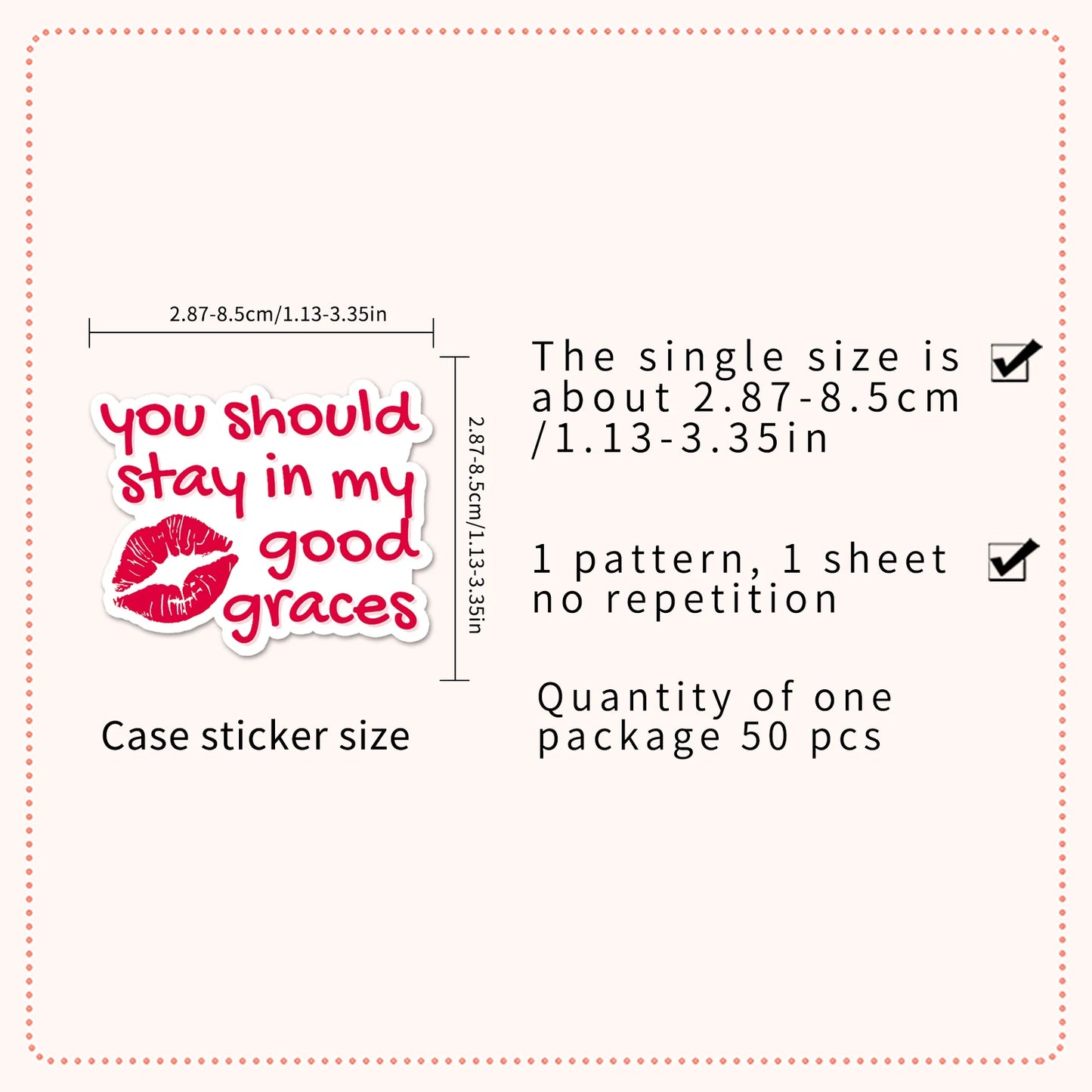 Sabrina Carpenter Cartoon Series Waterproof Stickers Pack 50 Pieces