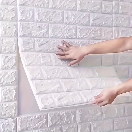 20pcs 3D Wall Tile Stickers - Self-Adhesive Waterproof Foam Peel-Cut For Kitchen Bathroom Decor | 24-hour Shipping