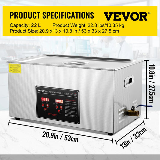 SucceBuy 2L 3L 6L 10L 22L 30L Ultrasonic Cleaner Stainless Steel Portable Cleaning Washing Machine Ultrasound Home Appliance