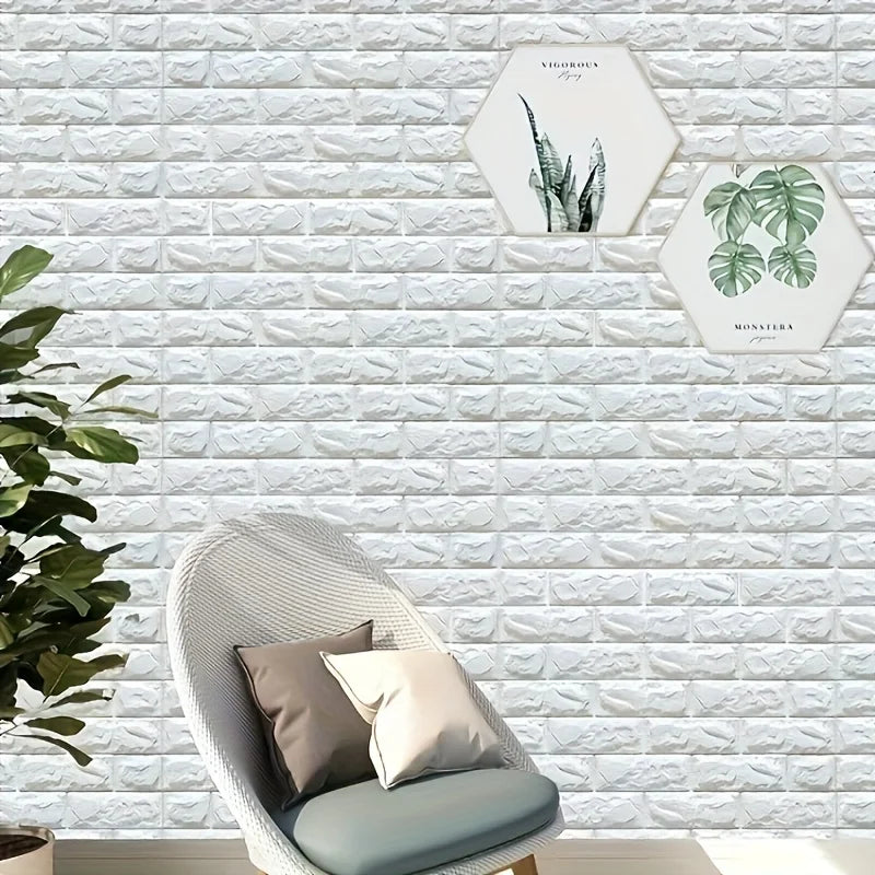 20pcs 3D Wall Tile Stickers - Self-Adhesive Waterproof Foam Peel-Cut For Kitchen Bathroom Decor | 24-hour Shipping